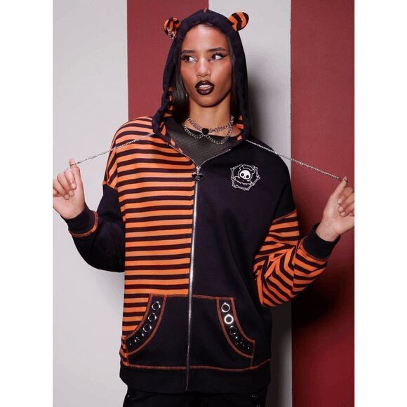Skelanimals Diego Bat Stripe WIINGED Hoodie XS, S, M, L, XL, XXL, XXL - Picture 1 of 3